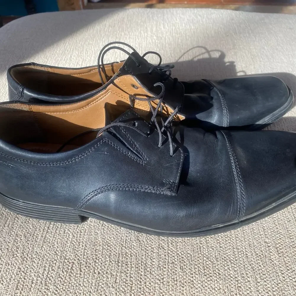 Clarks Size 13 Black Men's Dress Shoes Work Office Professional Comfy Cushion